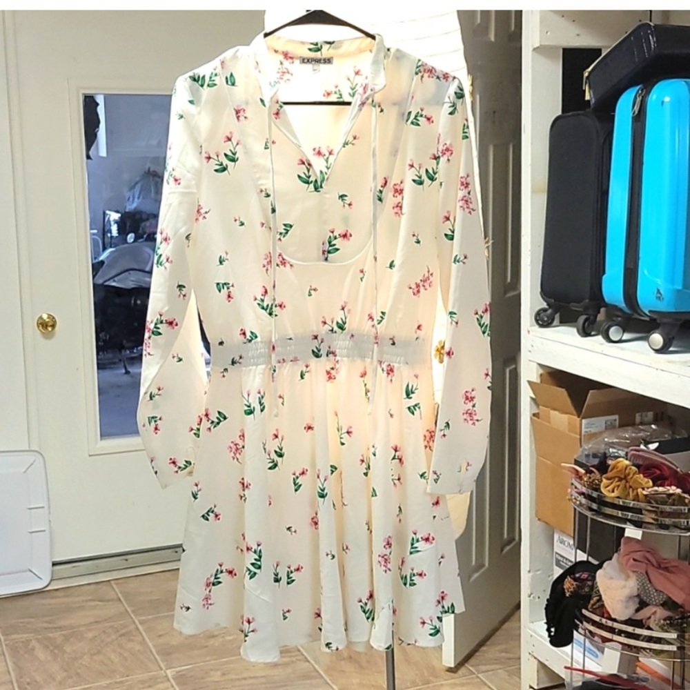 White floral dress